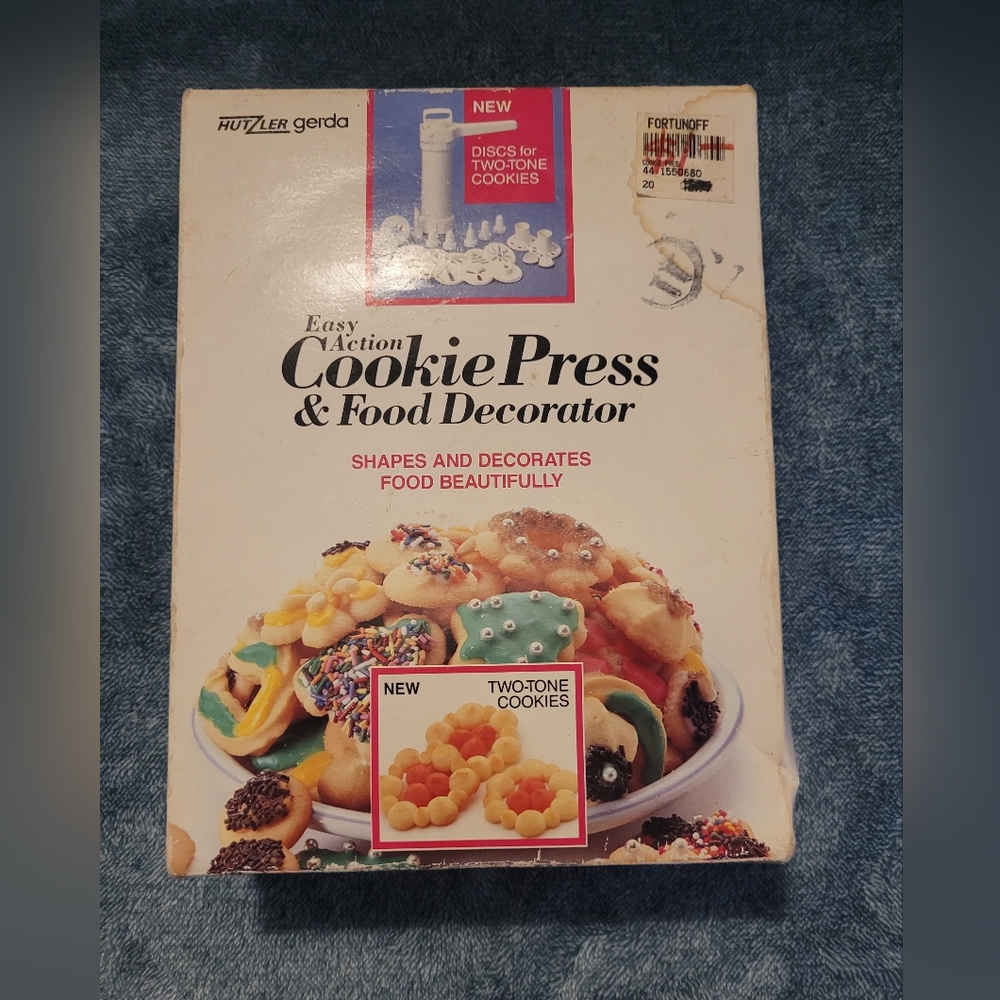 Vintage Hutzler Cookie Press & Food Decorator - White